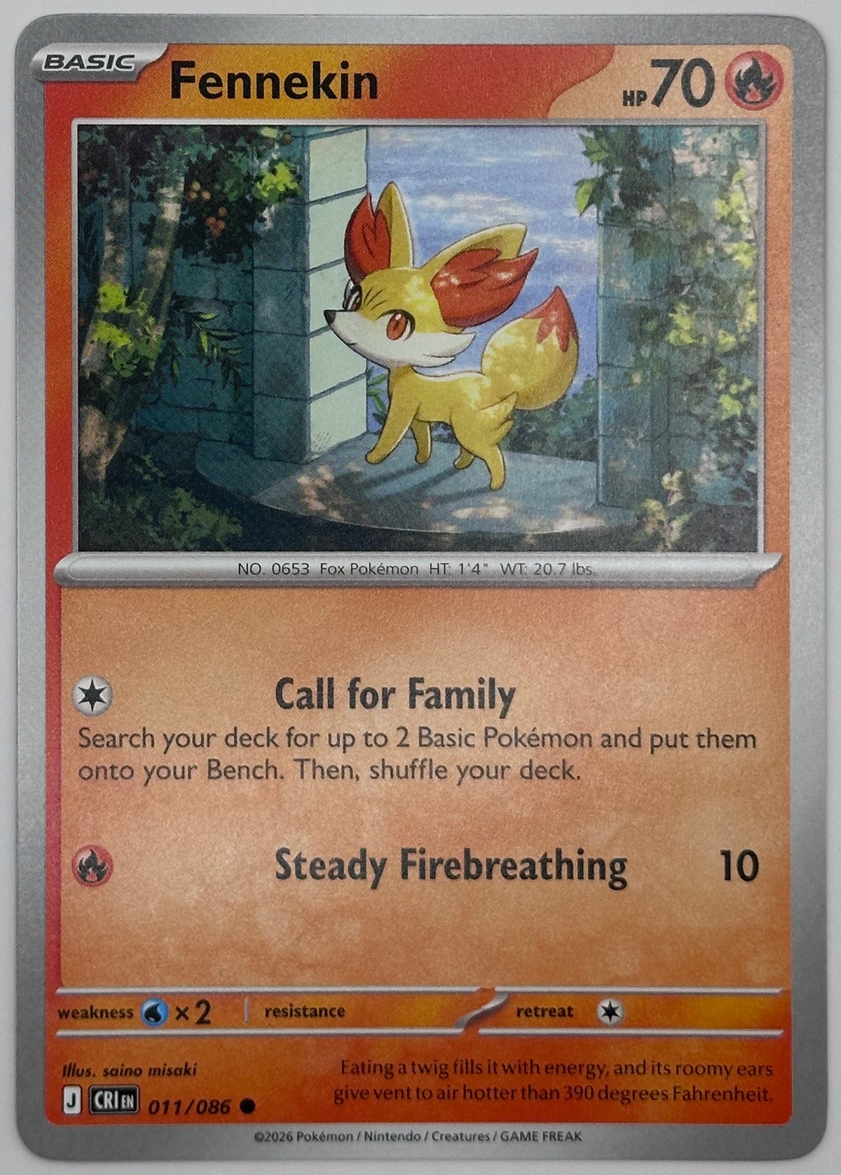 Fennekin 011/086 ME04: Chaos Rising