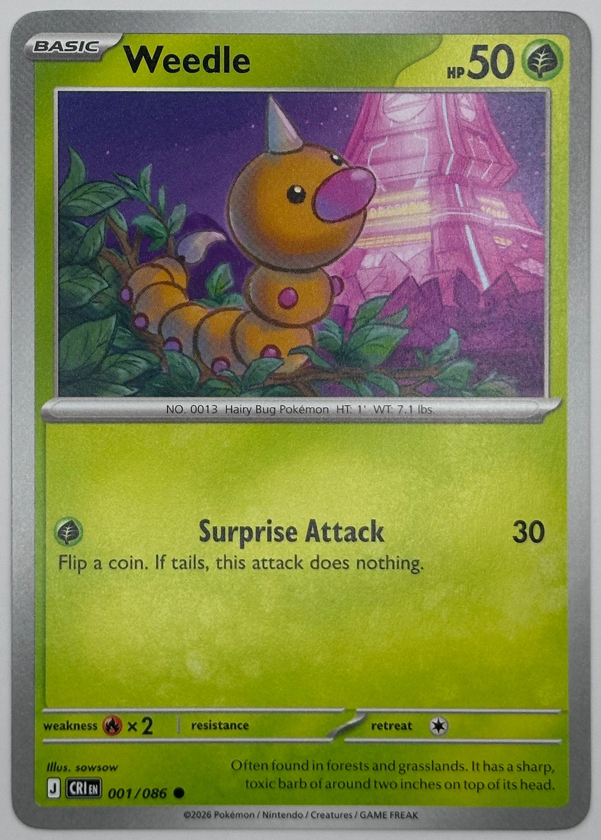 Weedle 001/086 ME04: Chaos Rising